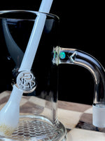 Clear Bangin Mug with oval opal trapped in handle