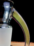Horn slide mug with gold dichroic handle