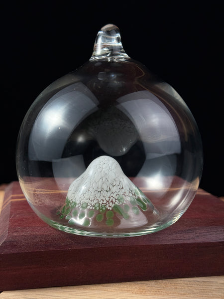 Frosty mountain ornament